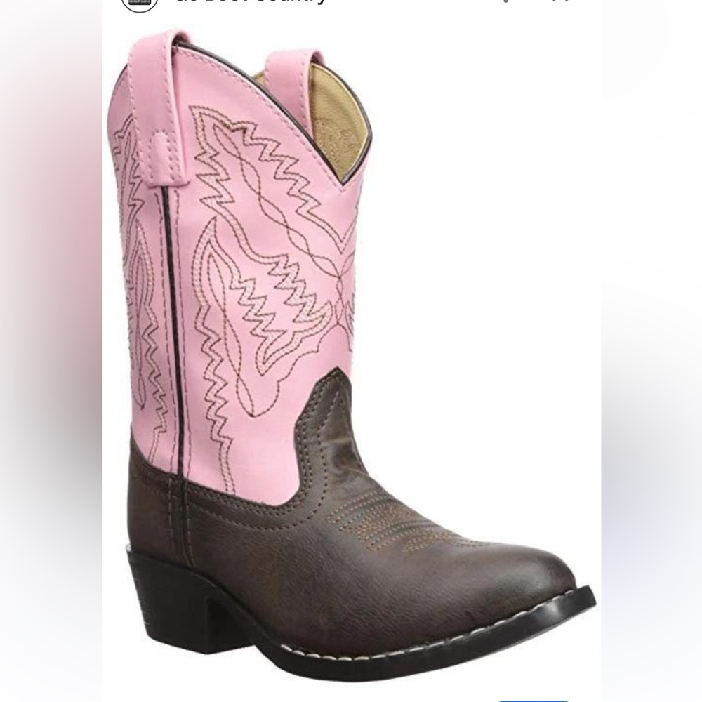 Smoky Mountain Boots Girls Youth Monterey Western Brown Pink Size 3.5